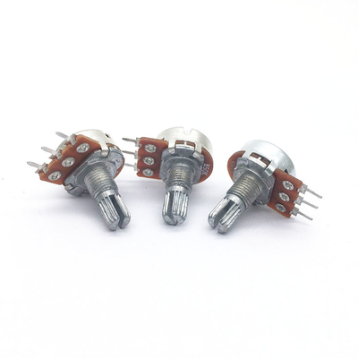 Potenciómetro giratorio WH148, Control de volumen de larga duración, potenciómetro lineal B50K B10K, potenciómetro de película de carbono para Audio
