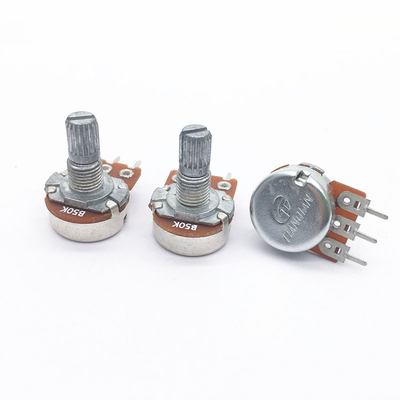 Potenciómetro giratorio WH148, Control de volumen de larga duración, potenciómetro lineal B50K B10K, potenciómetro de película de carbono para Audio
