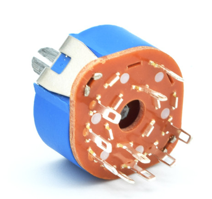 interruptor rotatorio de la banda del diámetro de 25m m con el guardapolvo azul usado para el dispositivo y el transductor eléctricos