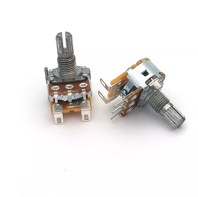 Potenciómetro de 5k con interruptor cónico de audio de doble banda de 15 mm