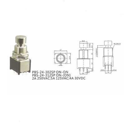 Puente verdadero de PIN Dpdt Stomp Switch del interruptor de pie de la guitarra 3PDT 9