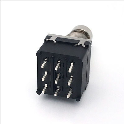SF17 10000 completa un ciclo 2pdt el interruptor 9 Pin Push Button Foot 100ohm