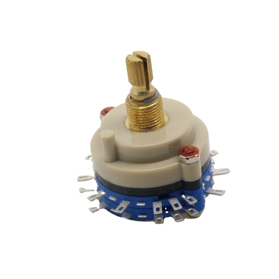 Interruptor giratorio continuo de alta precisión 100ohm Interruptor giratorio multipolar